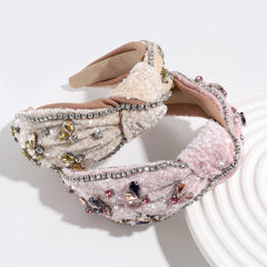 Vintage Rhinestone Flower Headband