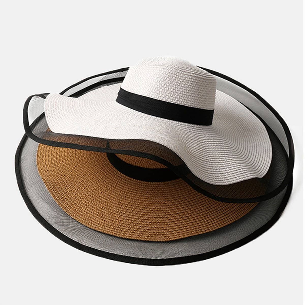 OVERSIZED BRIM MESH FISHERMANS HAT SUNSHADE HAT_CWAH1165