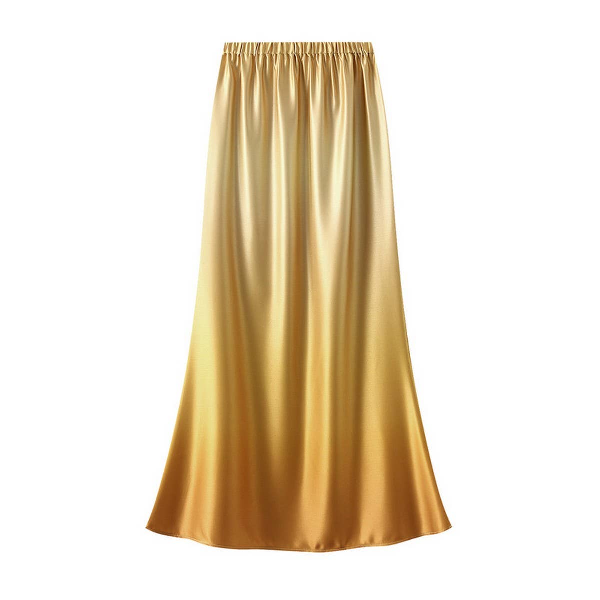SATIN HIGH WAIST FISHTAIL BODYCON MIDI SKIRT_CWBMS0360