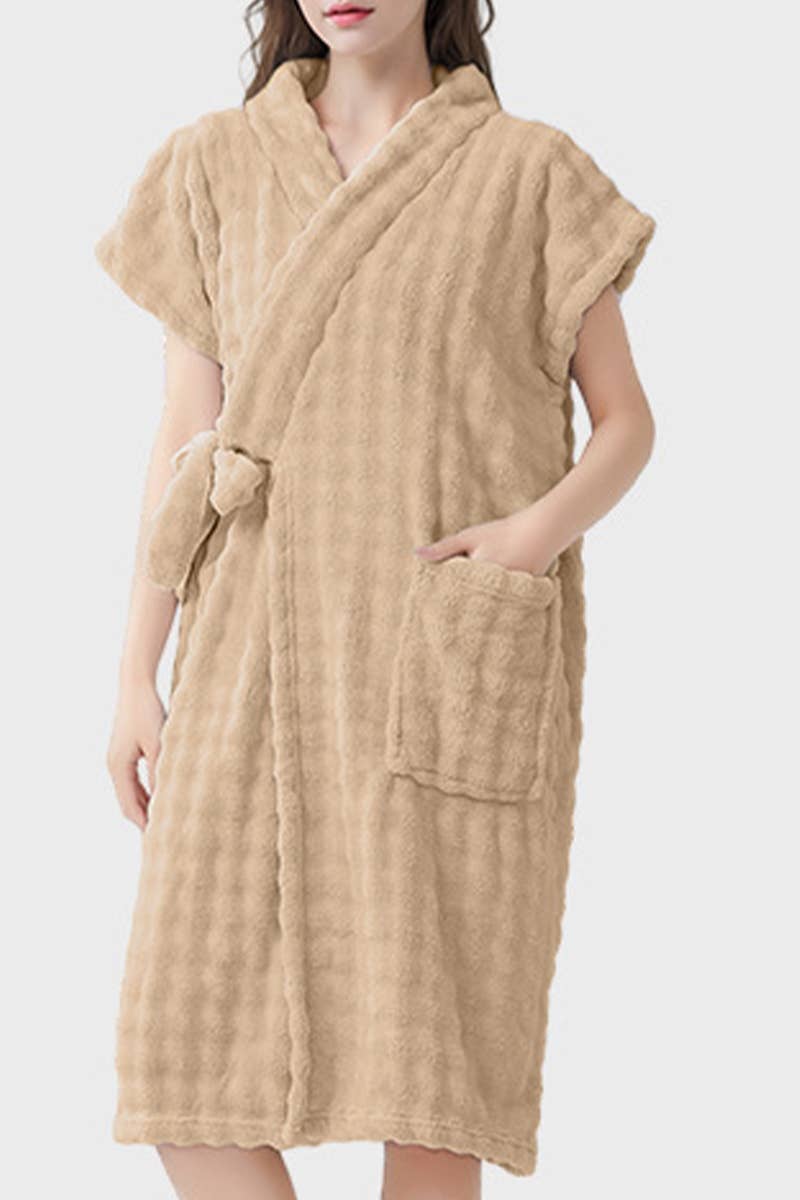 Cwmm8290_Summer Bubble Fleece Wearable Bath Towel