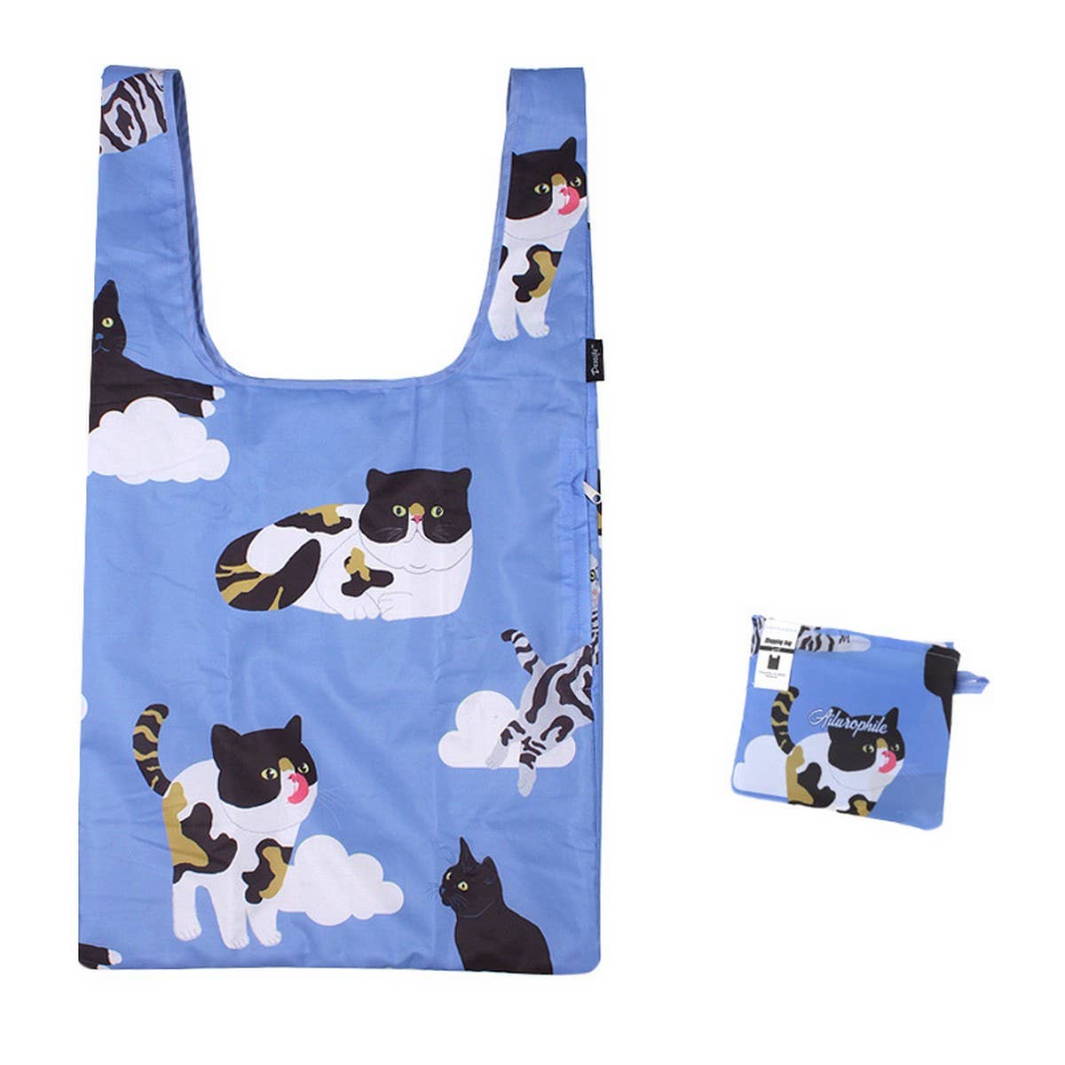 FOLDING DOUBLE SHOPPING BAG LARGE HANDBAG_CWAB1818