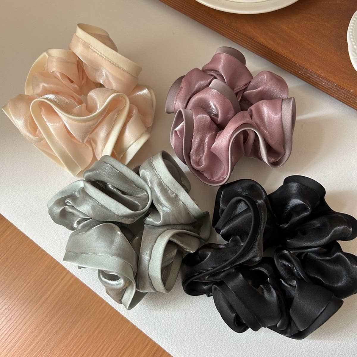 LACE TEMPERAMENT COLORA HAIR SCRUNCHIES_CWAHA2805