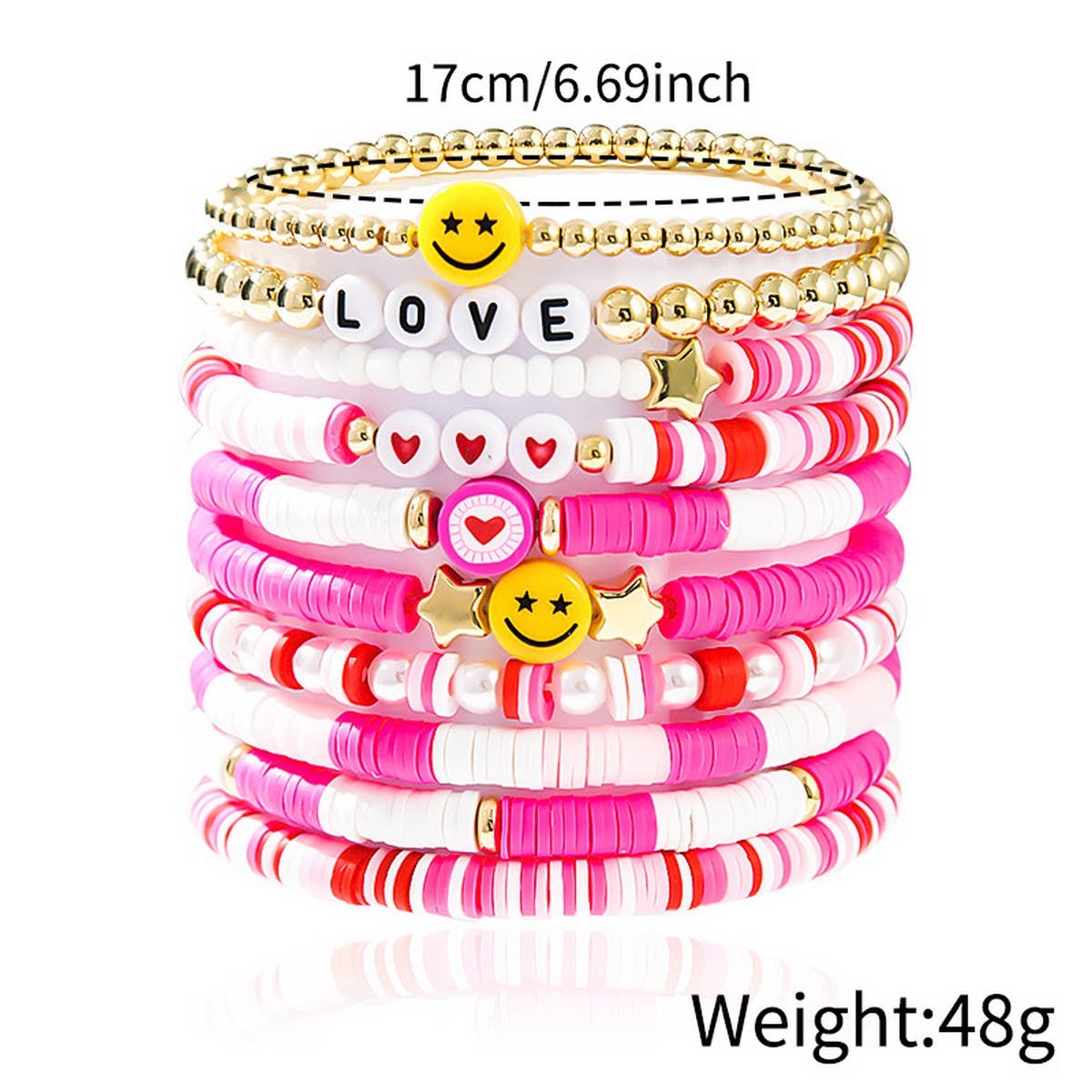 LOVE LOVE LOVE FRIENDSHIP GIFT HANDMADE BRACELET_CWMM3510