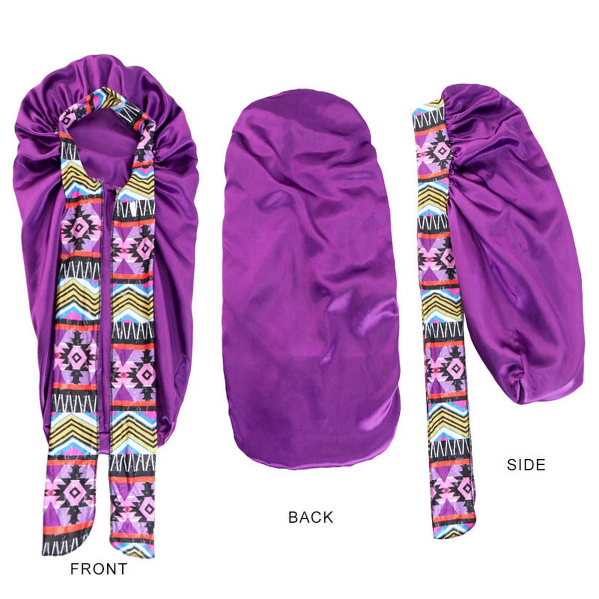 PRINTED RIBBON LONG HAIR CARE NIGHTCAP_CWAH1477