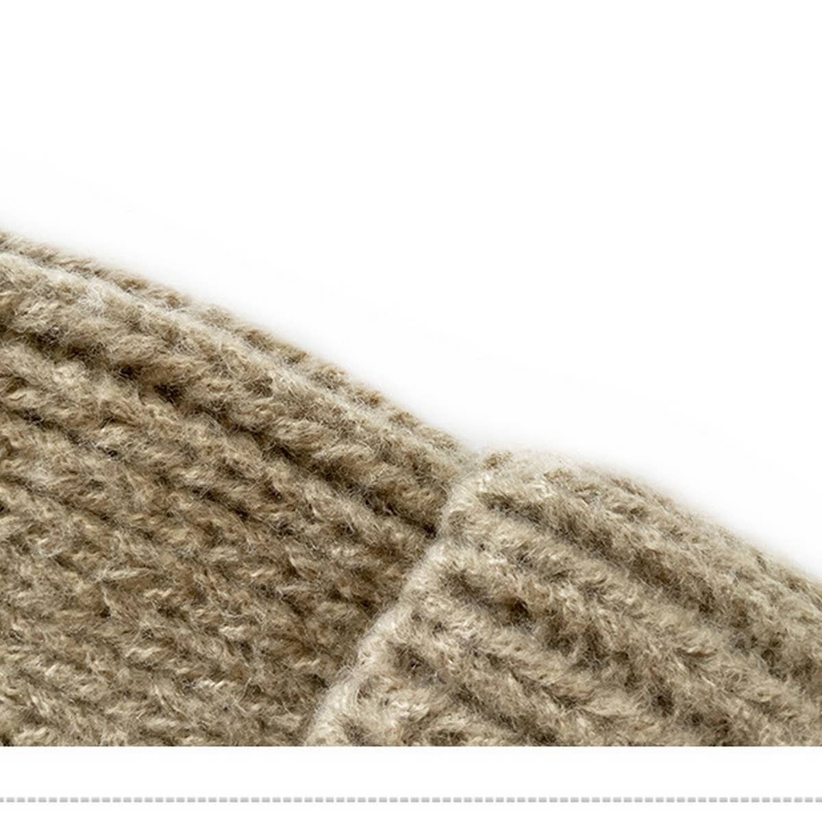 ADULT KNITTED HAT CUTE SOLID COLOR LADIES_CWAH2054