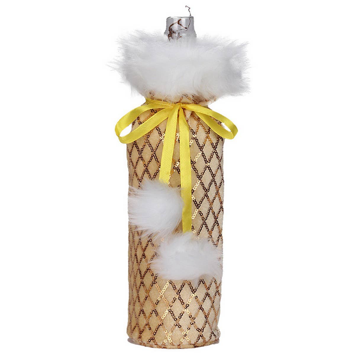 CHRISTMAS SEQUIN WINE BOTTLE COVER_CWAJE05377