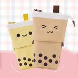 CUTE MILK TEA RETRACTABLE PULL DOWN PENCIL BAG_CWMM1967