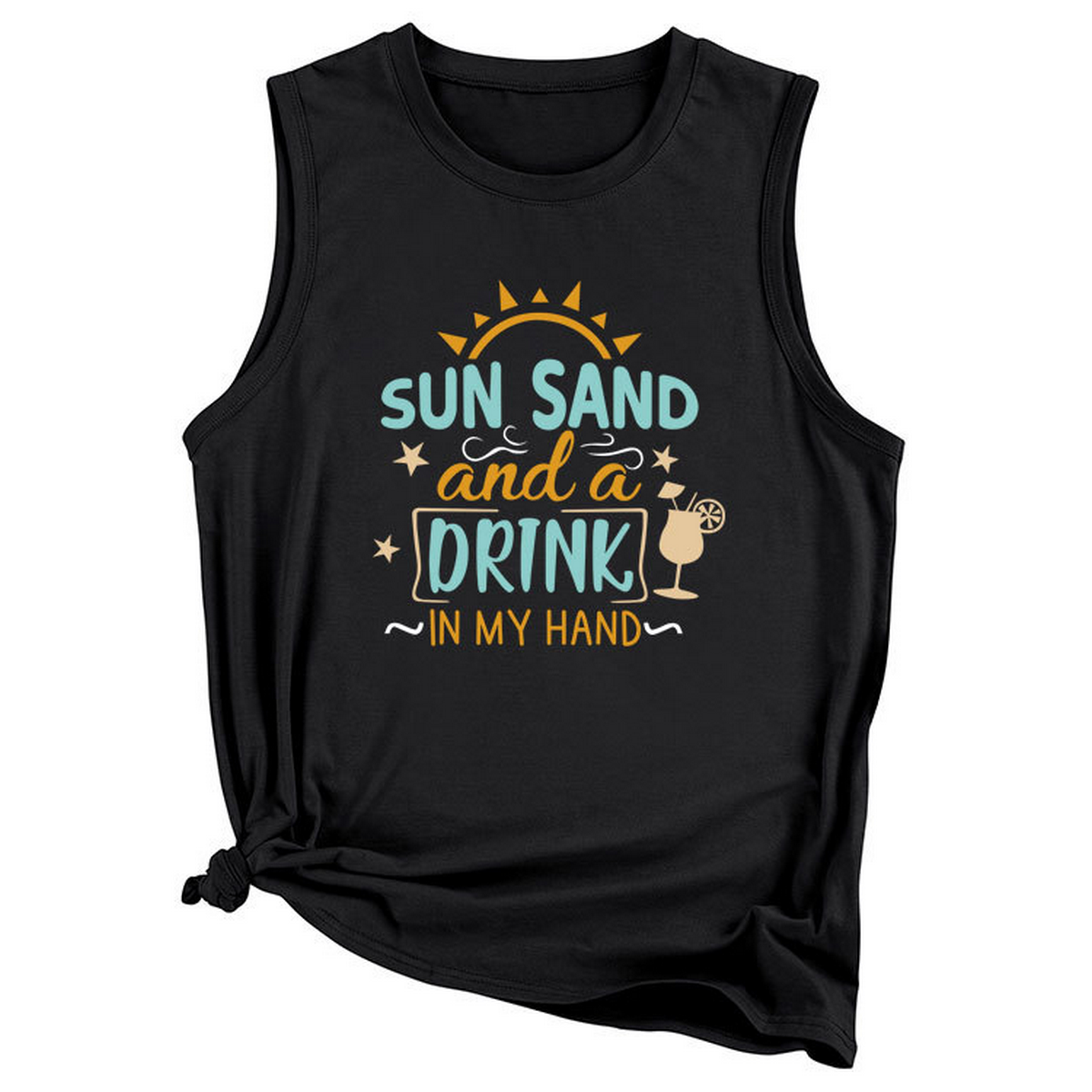 Wome Casual Loose Fit Tank Top, Minimal Style_Cwttsl0418