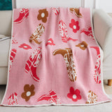 SIMPLE SMILING FACE KNITTED JACQUARD BLANKET_CWMM0324
