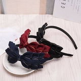 CUTE WOMENS SOLID COLOR BOW HEADBAND_CWAHA2560
