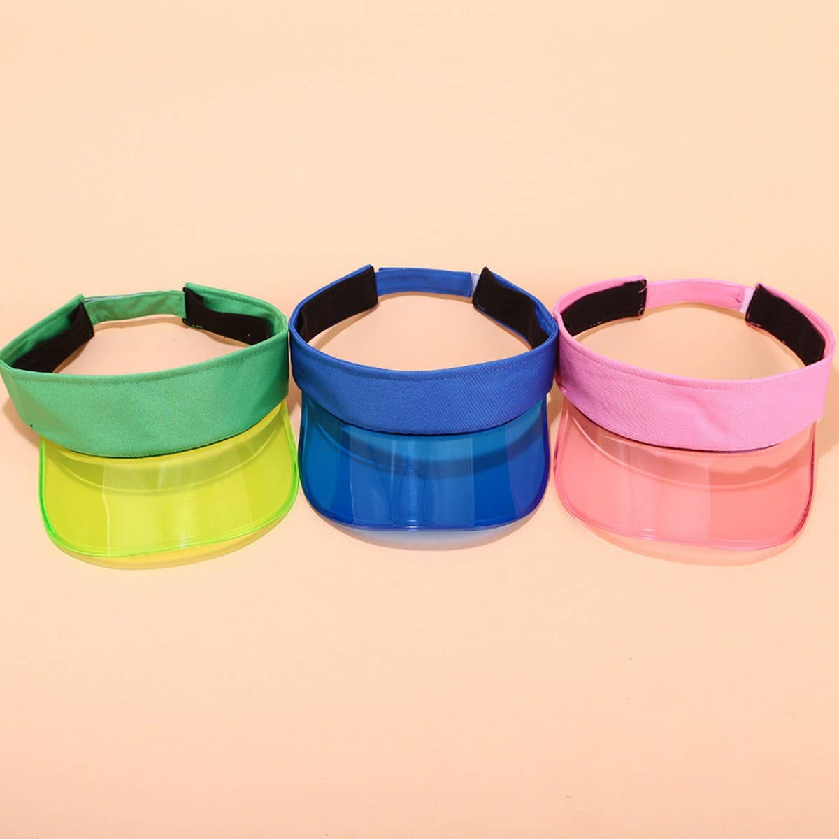 PVC VISOR HAT SUMMER SUNSHADE CAP FOR BEACH_CWAH3285