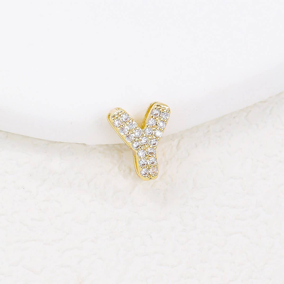 Tiny Zirconia Pendant 26 Letters Necklace_Cwmm5863