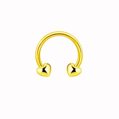 STAINLESS STEEL HEART NOSE RING PIERCING_CWMM9517