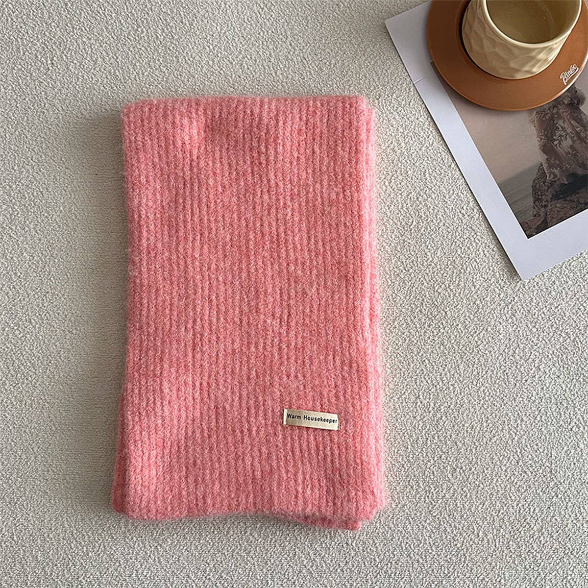 Winter Solid Wool Blend Scarf Soft And Versatile_Cwasc2286