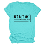 Trendy Graphic Tee Women Short Girl Energy