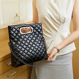 CLASSIC DIAMOND FOLDING SQUARE BUCKLE SHOULDER BAG_CWAB2954