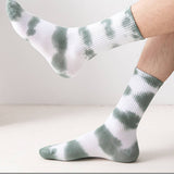 SIMPLE TIE DYED HIGH TOP SOCKS_CWMS0263