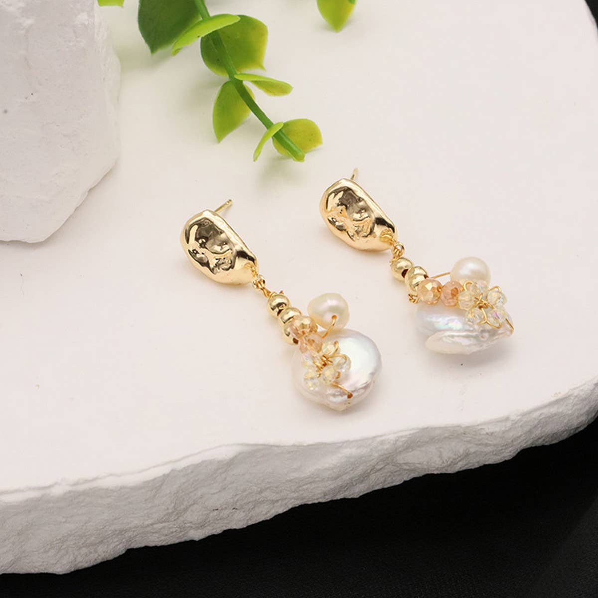 NEW HIGH END ALL MATCH NATURAL PEARL EARRINGS_CWAJE3801