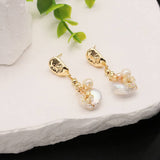 NEW HIGH END ALL MATCH NATURAL PEARL EARRINGS_CWAJE3801