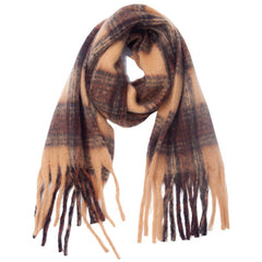 COFFEE MELANGE SCARF THICK WINTER SHAWL WRAP_CWASC0881