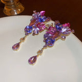 FLOWER TASSEL EXAGGERATED PERSONALITY EARRINGS_CWAJE2342