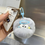 CUTE HAIRPIN SMALL FUR BALL KEYCHAIN PENDANT_CWMM2603