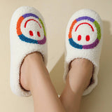 CUTE COLORFUL SMILEY FACE WINTER COTTON SLIPPERS_CWMM3068