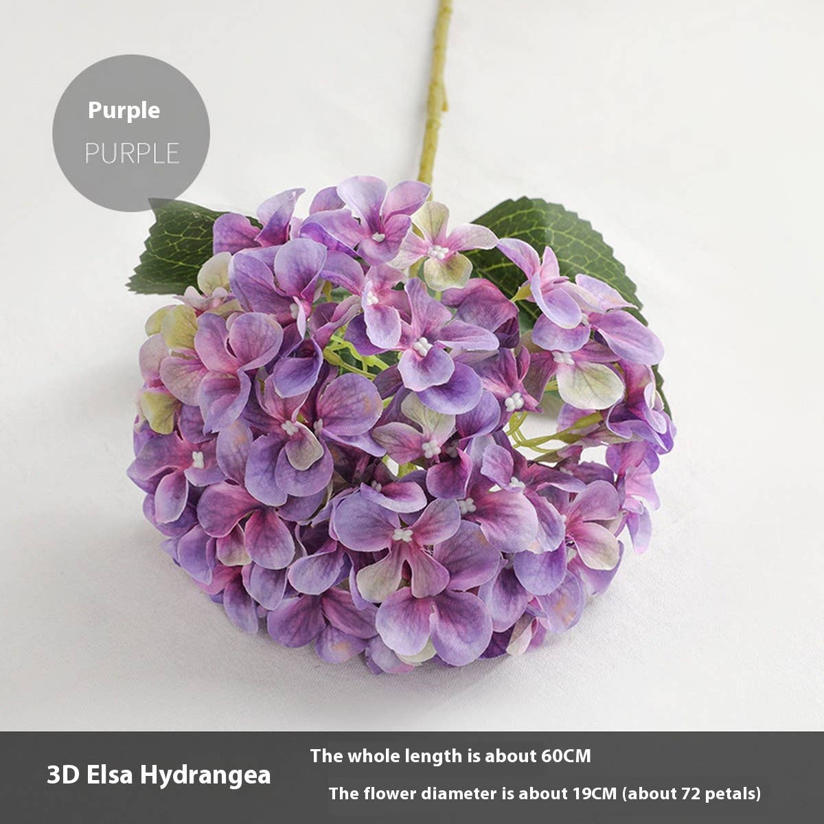 3D PRINTED 72 PIECE HYDRANGEA ARTIFICIAL FLOWER_CWMM6484