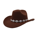 MEN WOMEN ETHNIC WOOL COWBOY FEDORA JAZZ HAT_CWAH04459