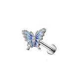 ENAMEL BUTTERFLY PIERCING SET BELLY EAR NOSE_CWMM9245