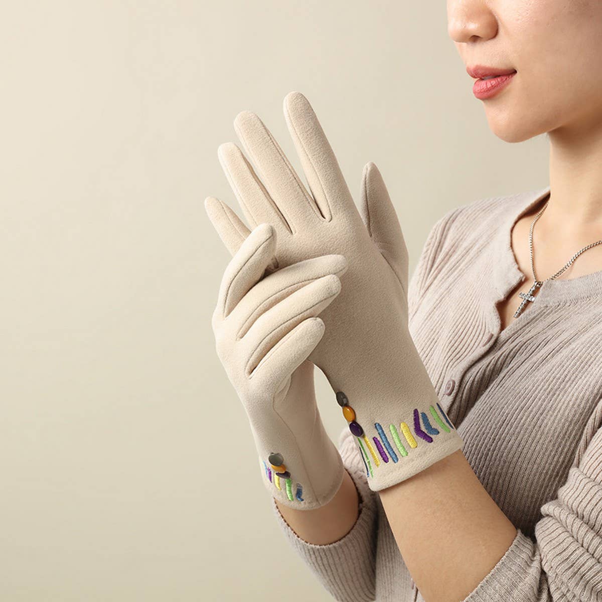SIMPLE AND STYLISH BREATHABLE TOUCH SCREEN GLOVES_CWMM1534