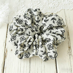 Ink Print Wide Hair Scrunchie High Elastic_Cwaha07607