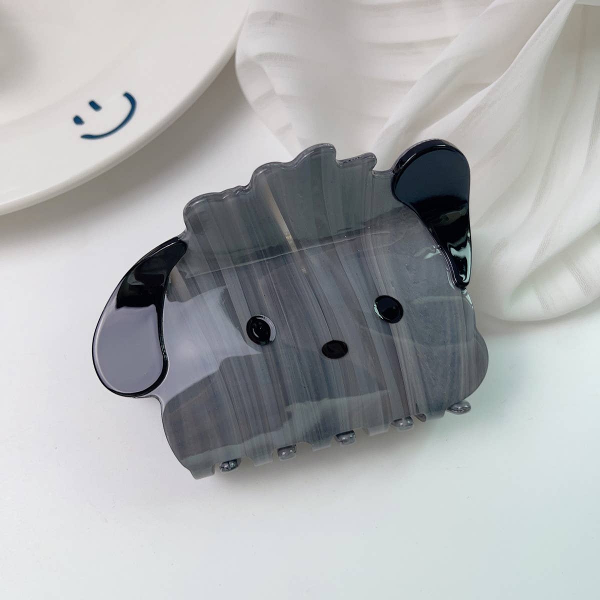 CUTE CARTOON CLOUD KITTEN HAIR CLAWS CLEAR GIRL_CWAHA1349