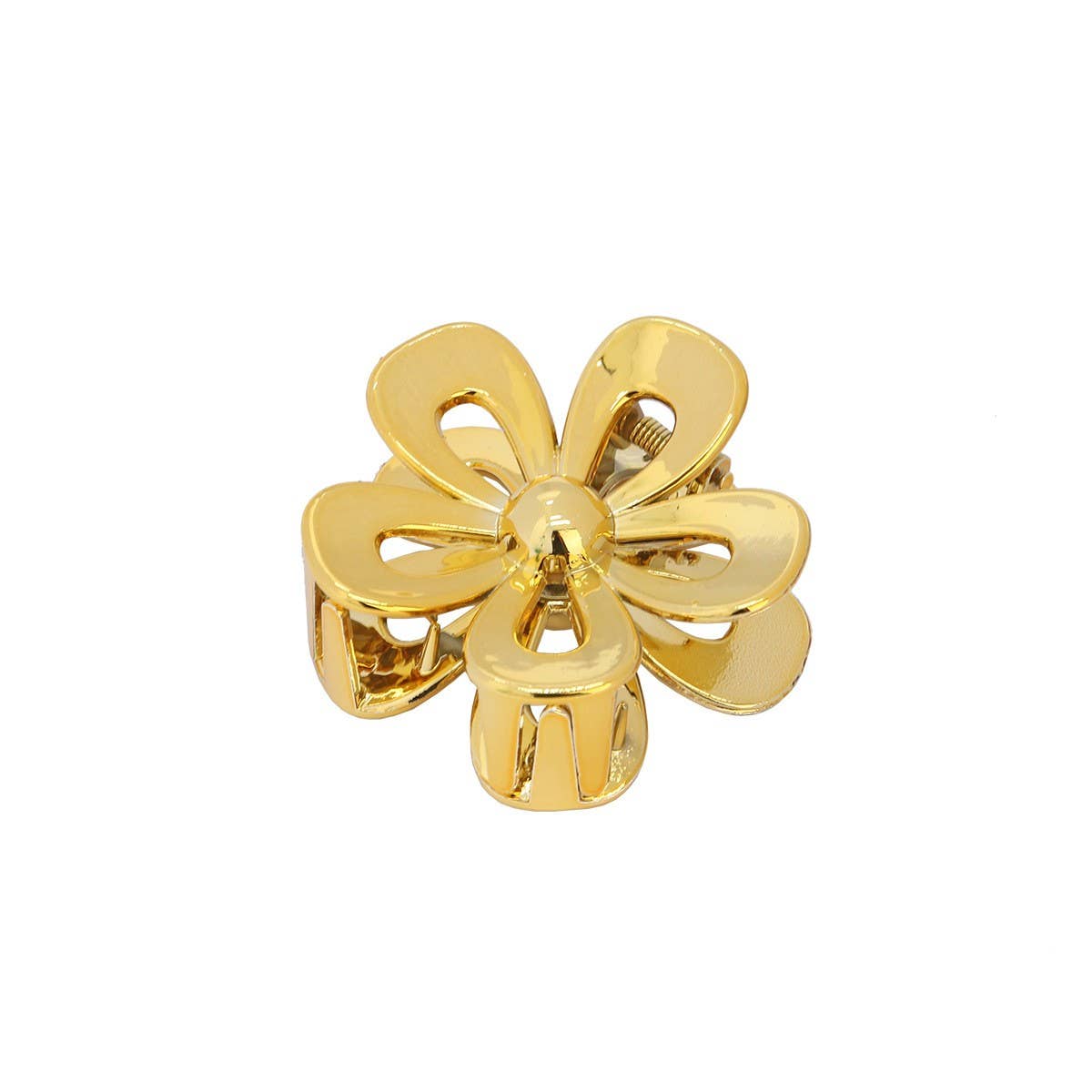 GOLD SILVER EGG FLOWER LARGE HAIR CLAW ELEGANT_CWMM4995