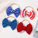 STRIPED CHILDRENS HAIRBAND BOW HAIR ROPE_CWAHA2351