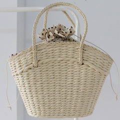 SUMMER WOVEN CASUAL STRAW TOTE BAG_CWAB0805