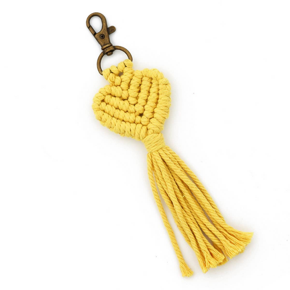 OVE PENDANT WOVEN KEYCHAIN COLORFUL HEART CHARM_CWMM6876