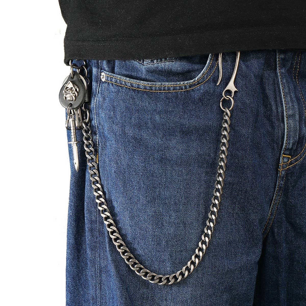 MENS ROCK NON MAINSTREAM TROUSER CHAIN_CWMM4820