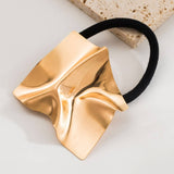 GLOSSY METAL HEART GEOMETRIC ELASTIC HAIR TIE_CWAHA6250