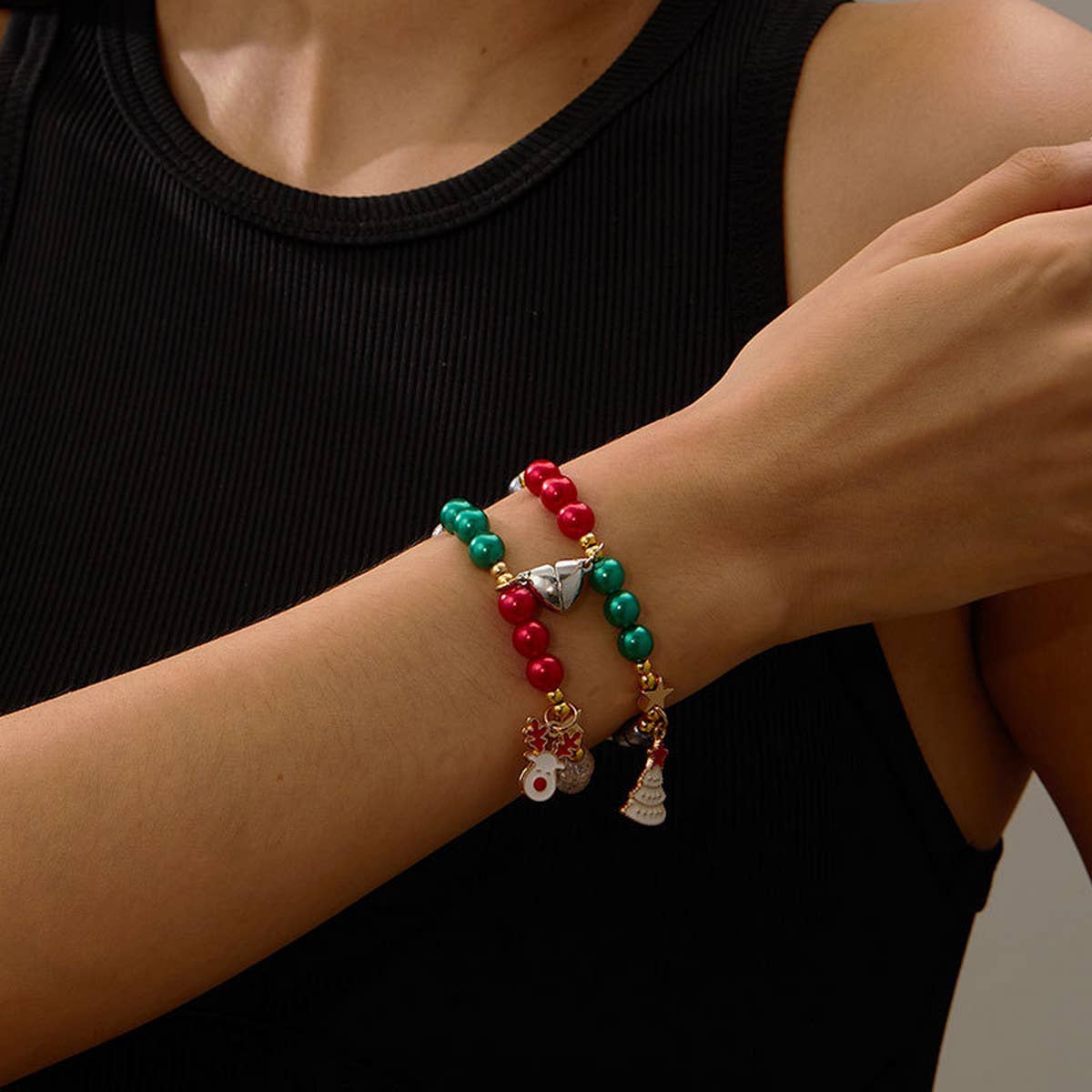 CHRISTMAS TREE NEW LOVE MAGNETIC BRACELET_CWAJE2407