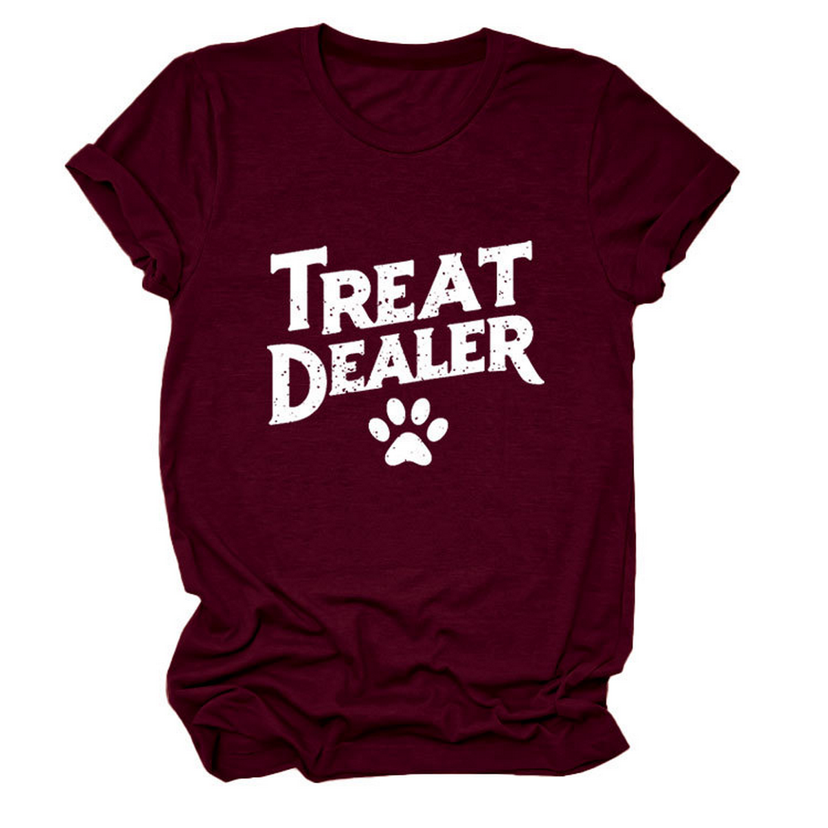 STYLISH CREW NECK SHORT SLEEVE TEE FOR WOMEN_CWDSD8365