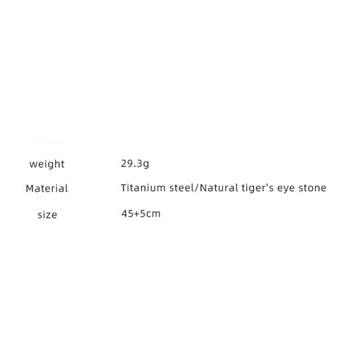 Tiger Eye Stone Pendant Titanium Steel Necklace