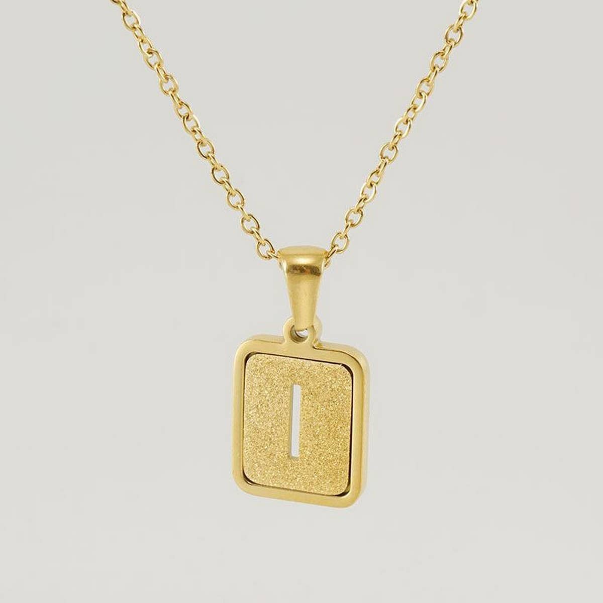 FASHION 26LETTER STAINLESS STEEL PENDANT NECKLACE_CWAJE0678