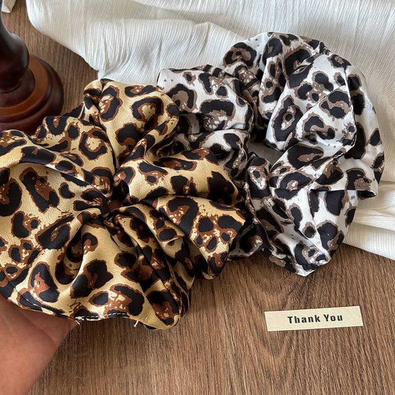 Leopard Colon Scrunchie Premium Hair Accessory