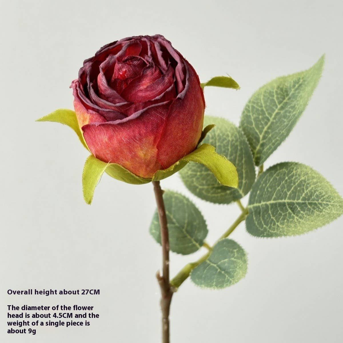 Vintage Single Head Rose Bouquet With Burnt Edges_Cwmm6509