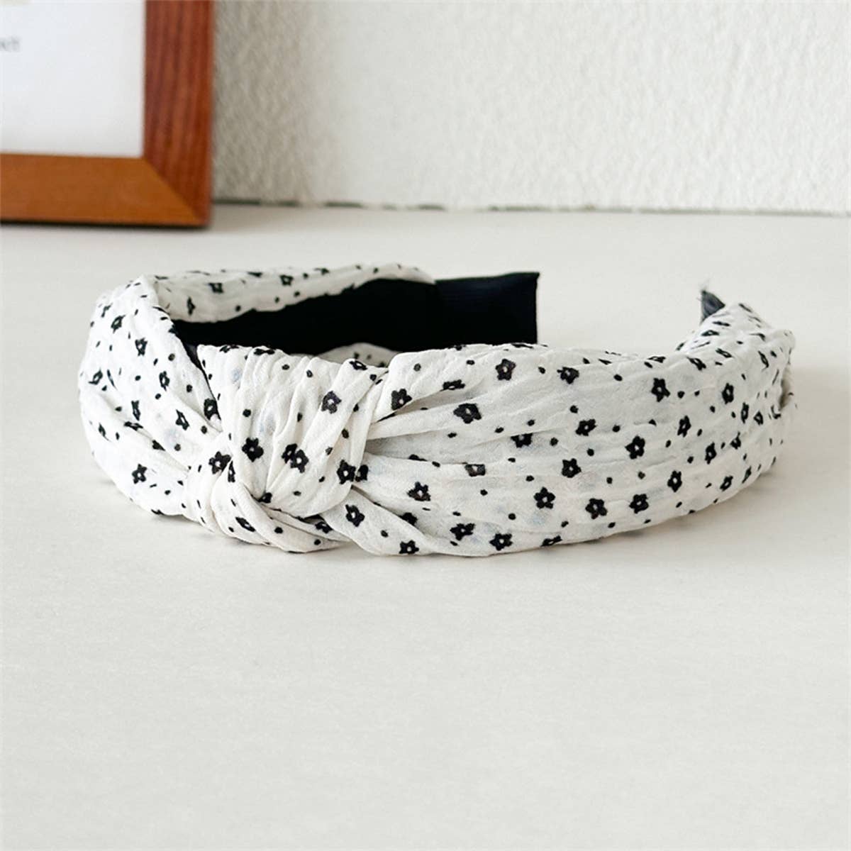 2025 New Black White Polka Dot Headband Chic_Cwaha07522
