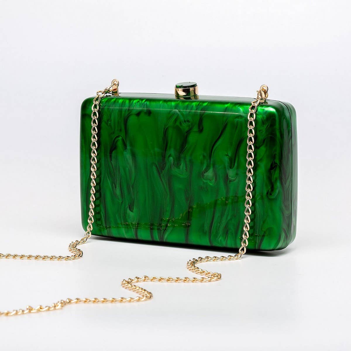 Irregular Shell Acrylic Crossbody Wedding Clutch_Cwab5924