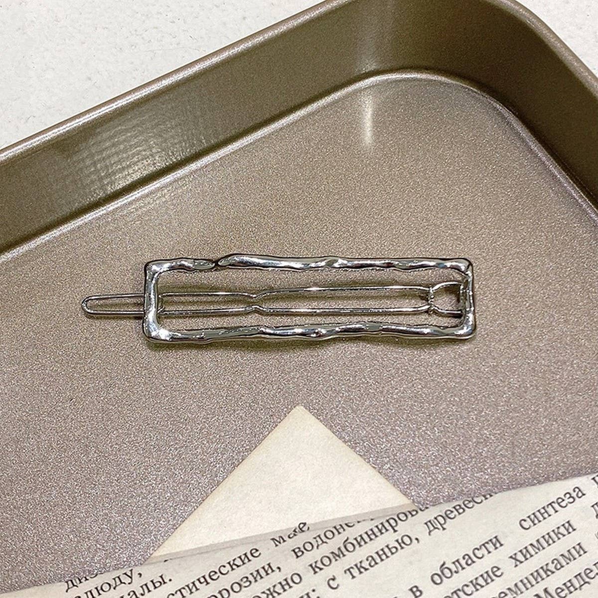 METAL ROSE HAIRPIN SIDE BANGS DUCKBILL CLIP_CWAHA4646