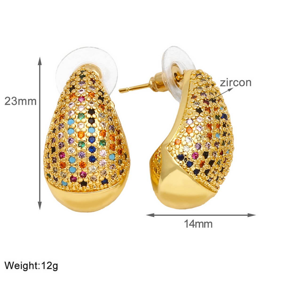 FASHIONABLE DROPLET SHAPED EARRINGS_CWAJE0976