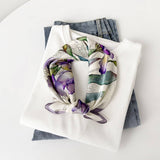 SILK SQUARE SCARF ELEGANT CHINESE FLORAL PRINT_CWASC0814